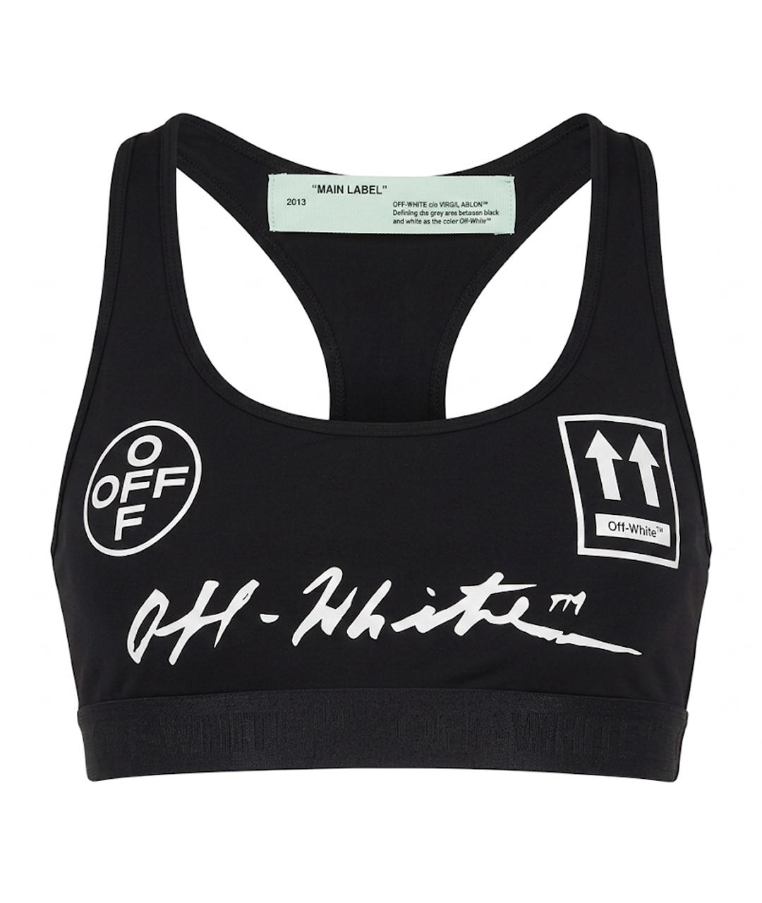 OFF-WHITE Черная вискозная майка, фото 1