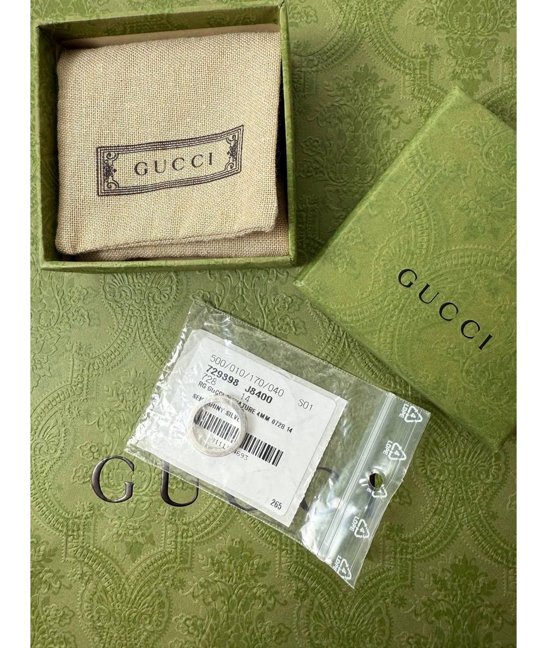 GUCCI Серебряное серебряное кольцо, фото 3