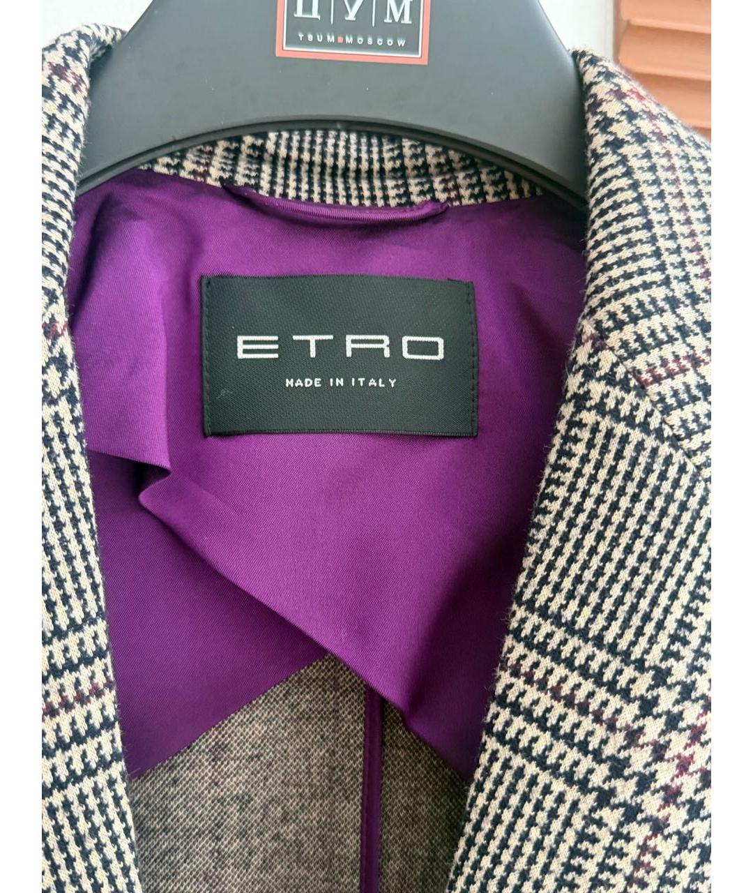 ETRO Серый шерстяной жакет/пиджак, фото 5