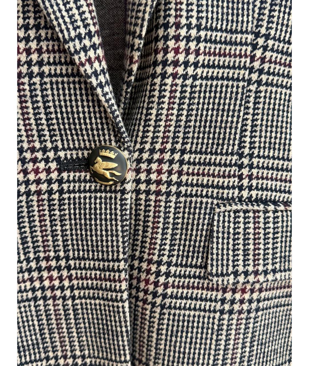 ETRO Серый шерстяной жакет/пиджак, фото 2