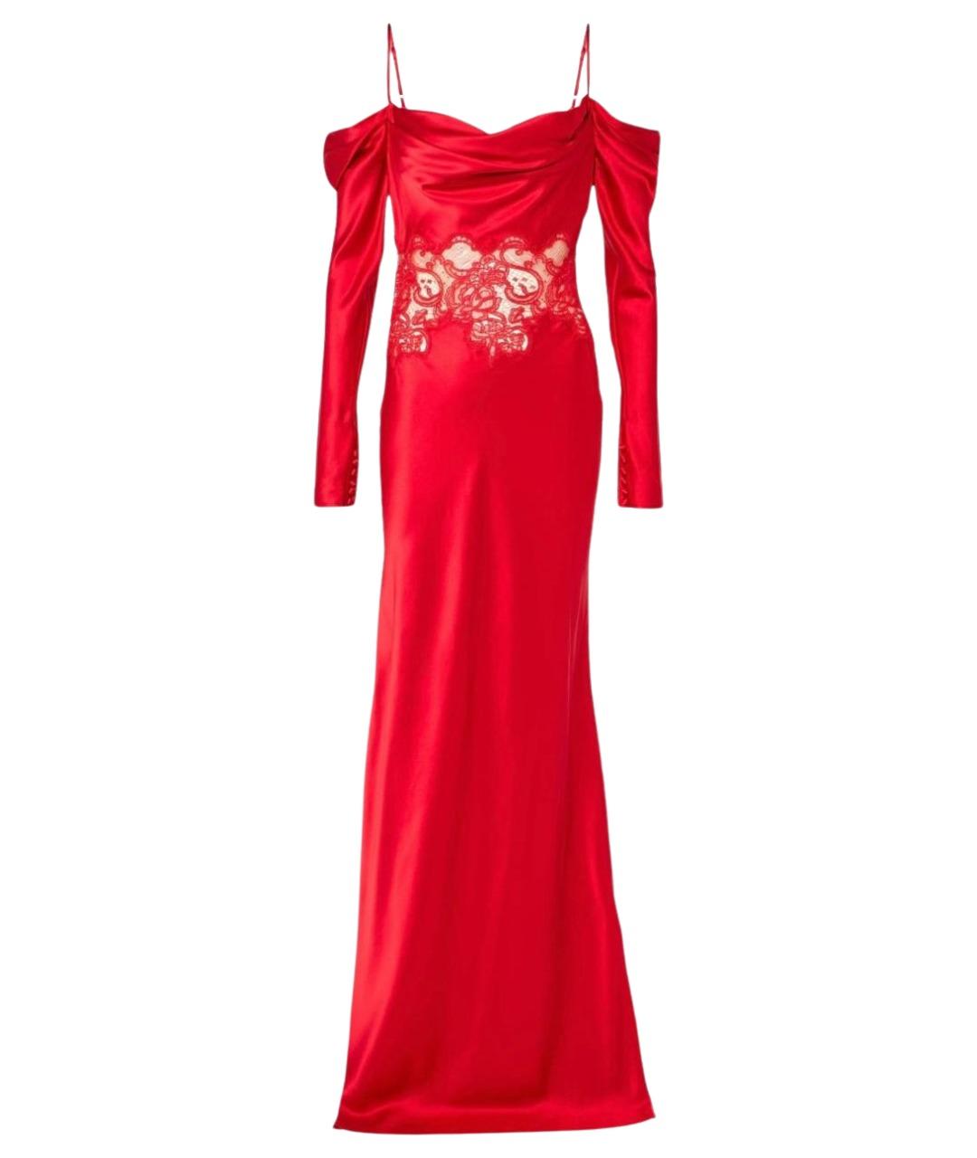 REBECCA VALLANCE Красное шелковое вечернее платье, фото 1
