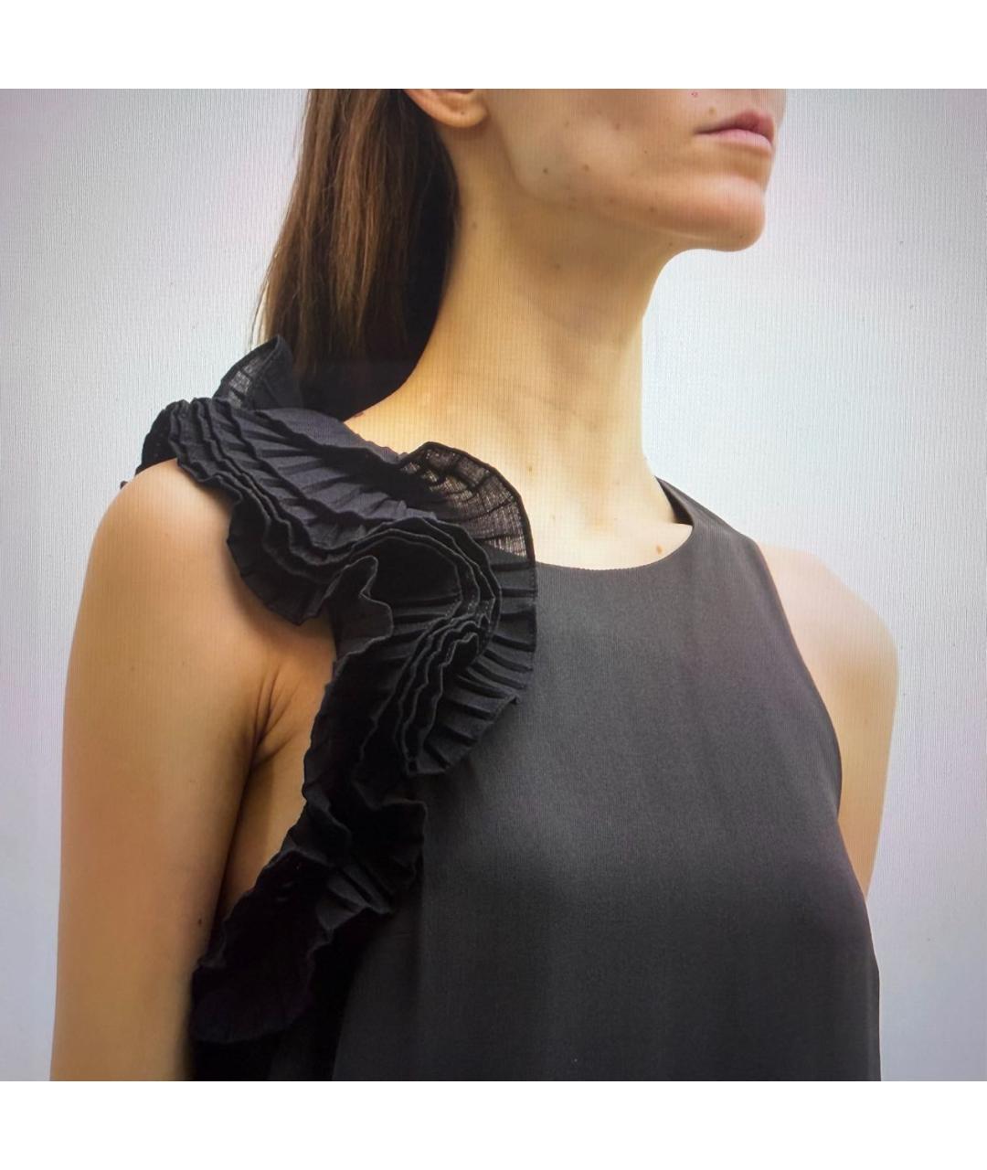 BRUNELLO CUCINELLI Серое шелковое коктейльное платье, фото 3