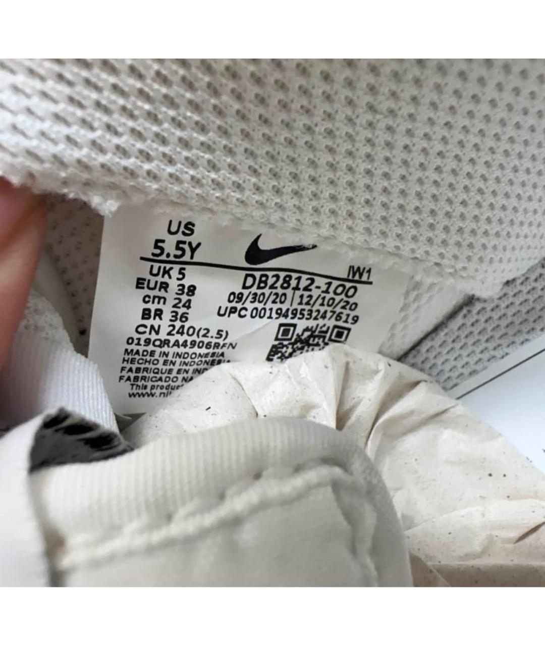 NIKE Белые кожаные кроссовки, фото 6