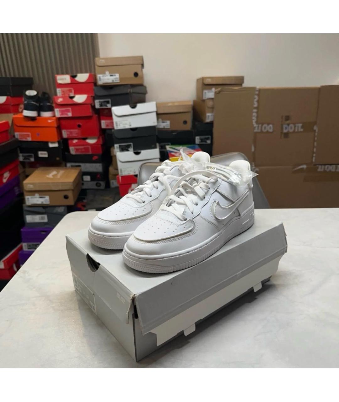 NIKE Белые кожаные кроссовки, фото 3