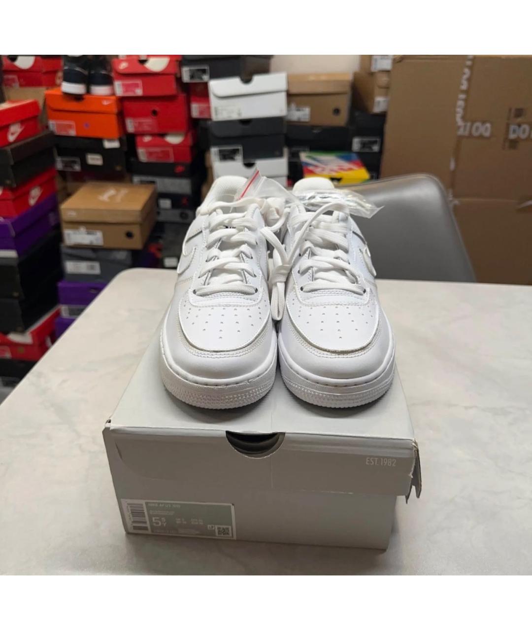 NIKE Белые кожаные кроссовки, фото 2