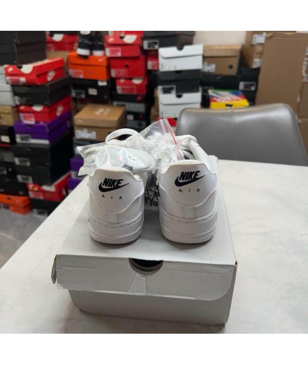 NIKE Белые кожаные кроссовки, фото 4