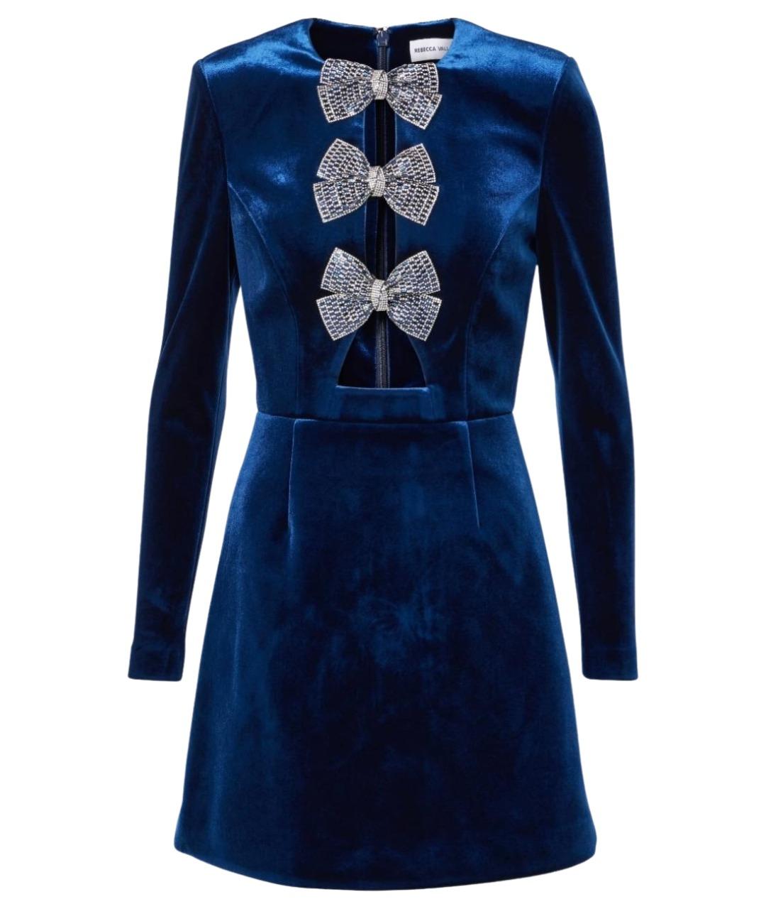 REBECCA VALLANCE Синее полиэстеровое платье, фото 1