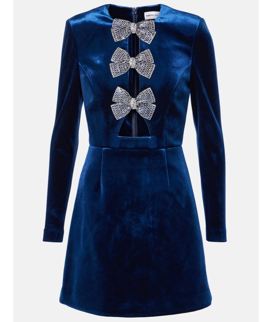 REBECCA VALLANCE Синее полиэстеровое платье, фото 5