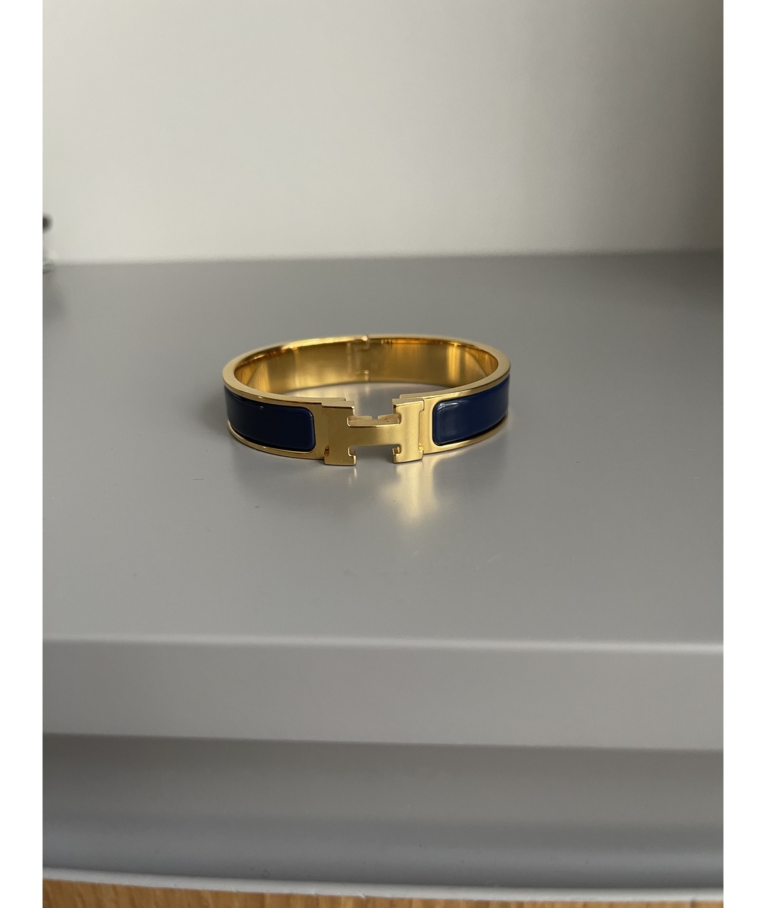 HERMES Синий позолоченный браслет, фото 9