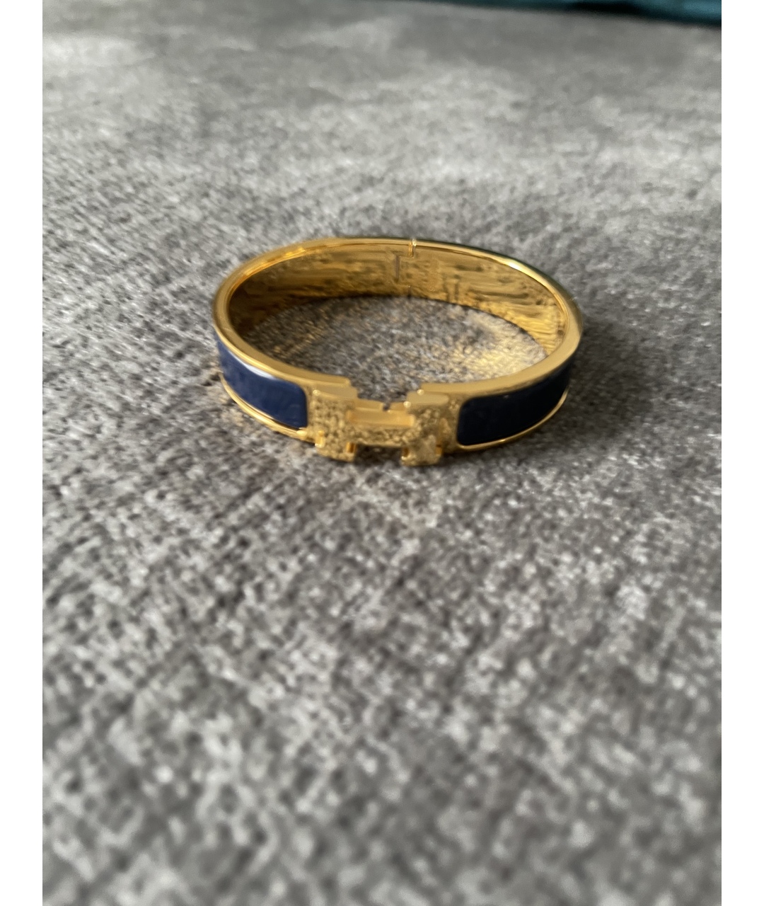 HERMES Синий позолоченный браслет, фото 5