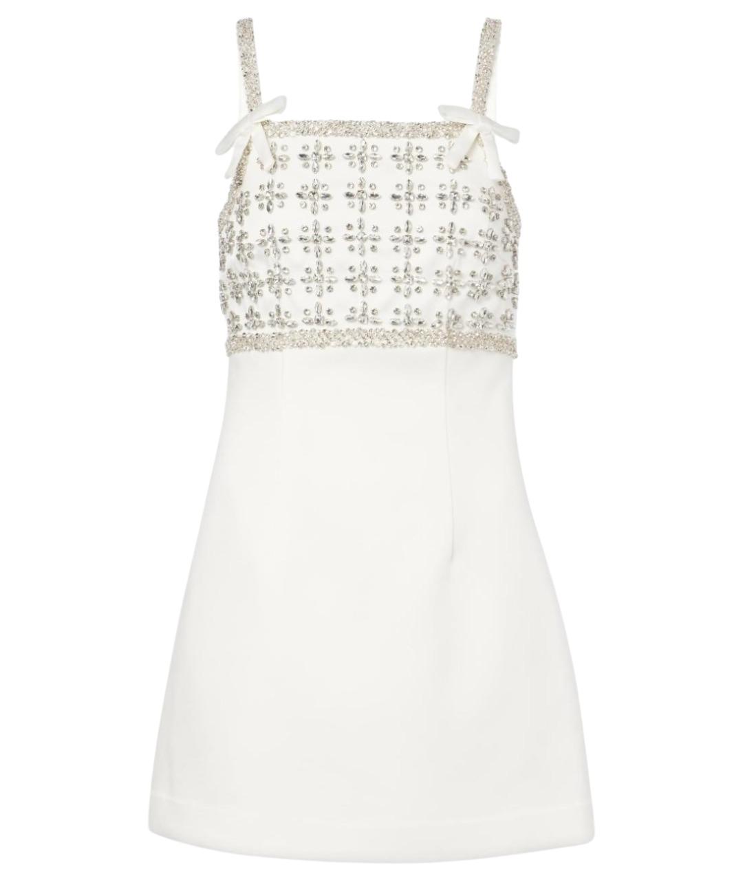 REBECCA VALLANCE Белое ацетатное коктейльное платье, фото 1