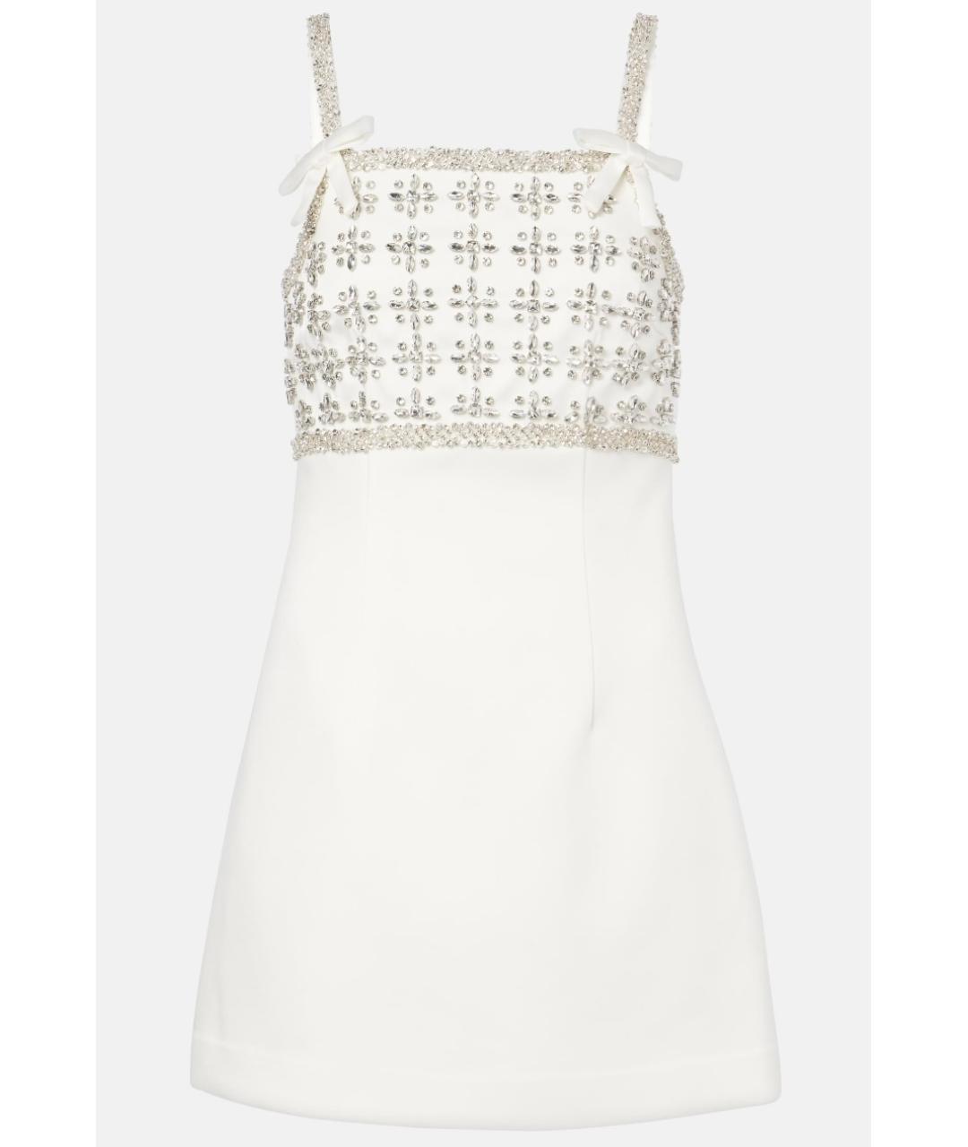 REBECCA VALLANCE Белое ацетатное коктейльное платье, фото 6