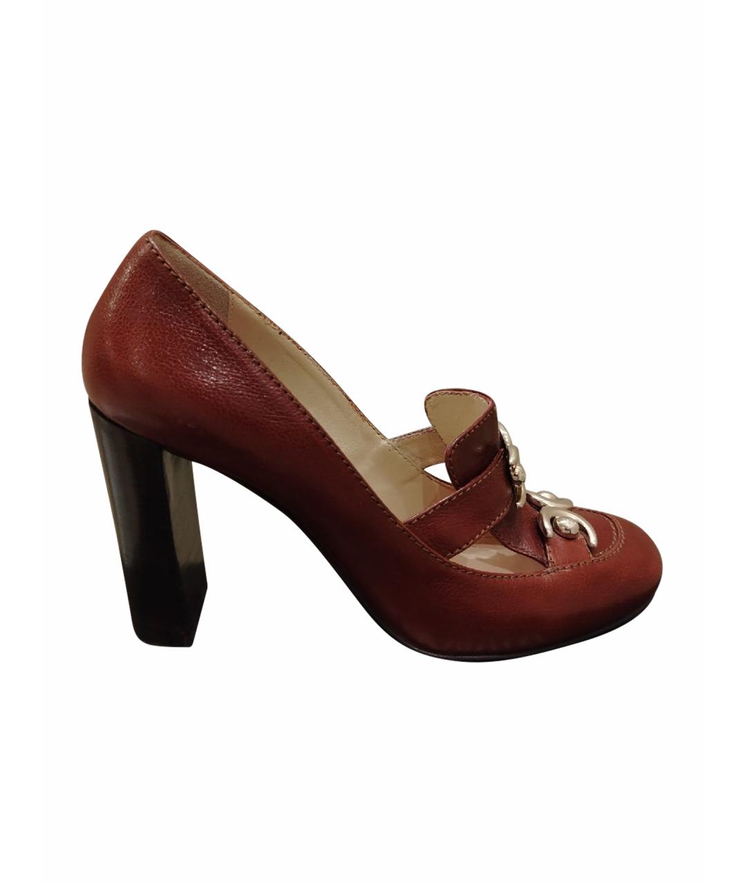 EMPORIO ARMANI Коричневые кожаные туфли, фото 1