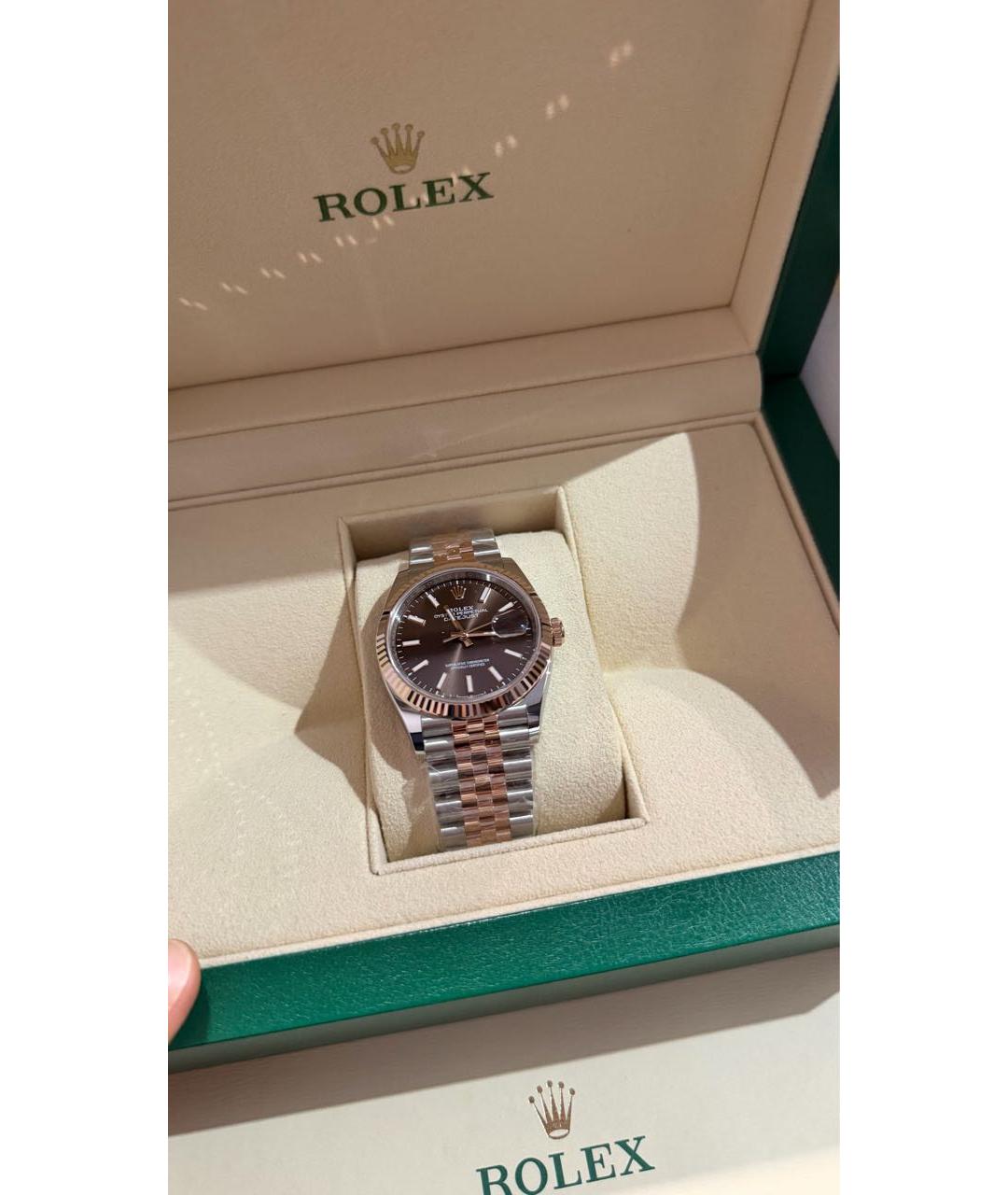 ROLEX Розовые часы из розового золота, фото 2