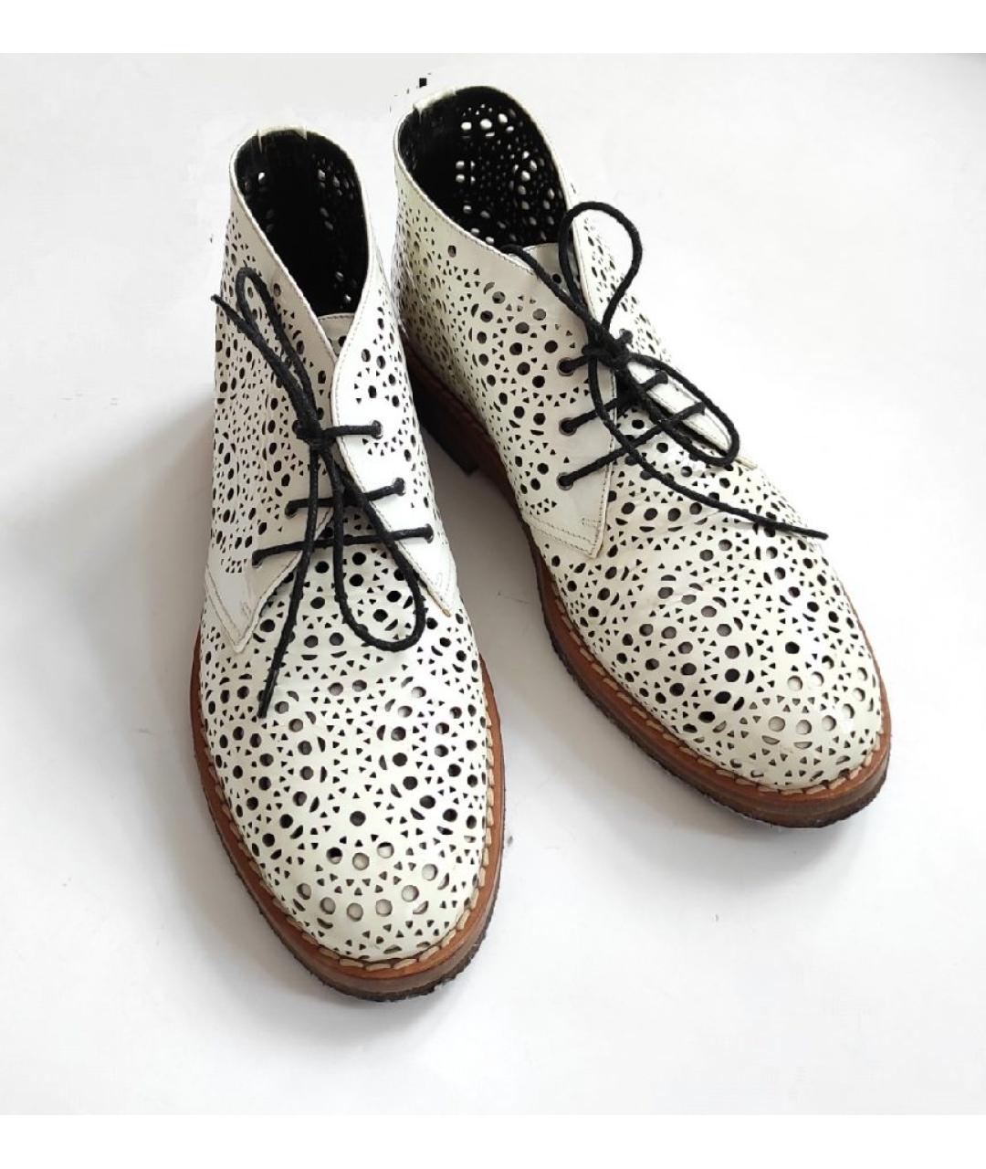 ALAIA Белые кожаные ботинки, фото 9