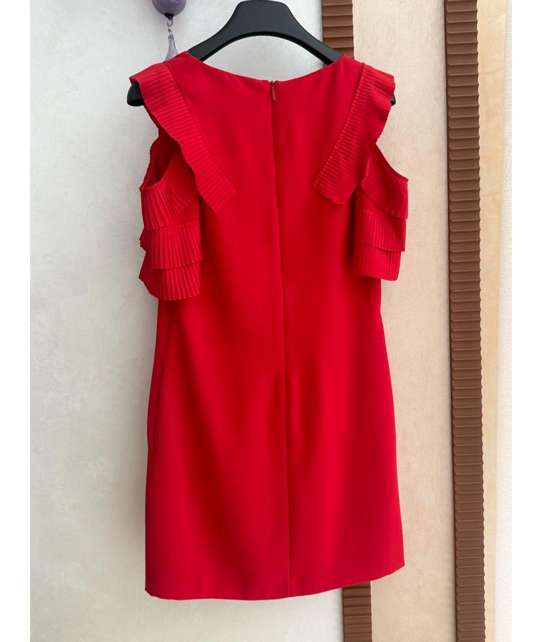 PINKO Красное полиэстеровое коктейльное платье, фото 3