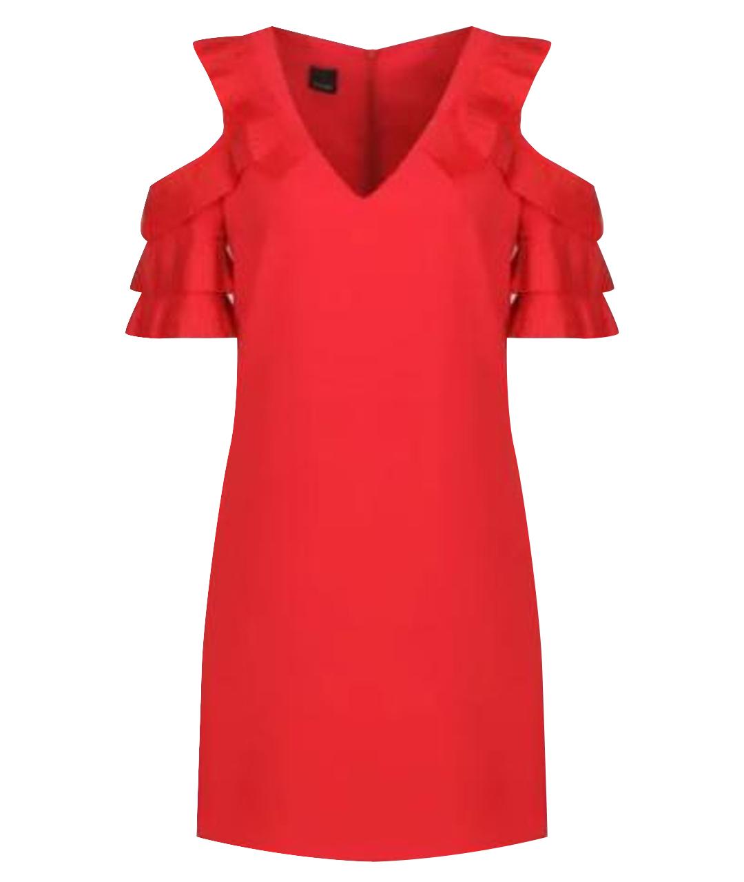 PINKO Красное полиэстеровое коктейльное платье, фото 1