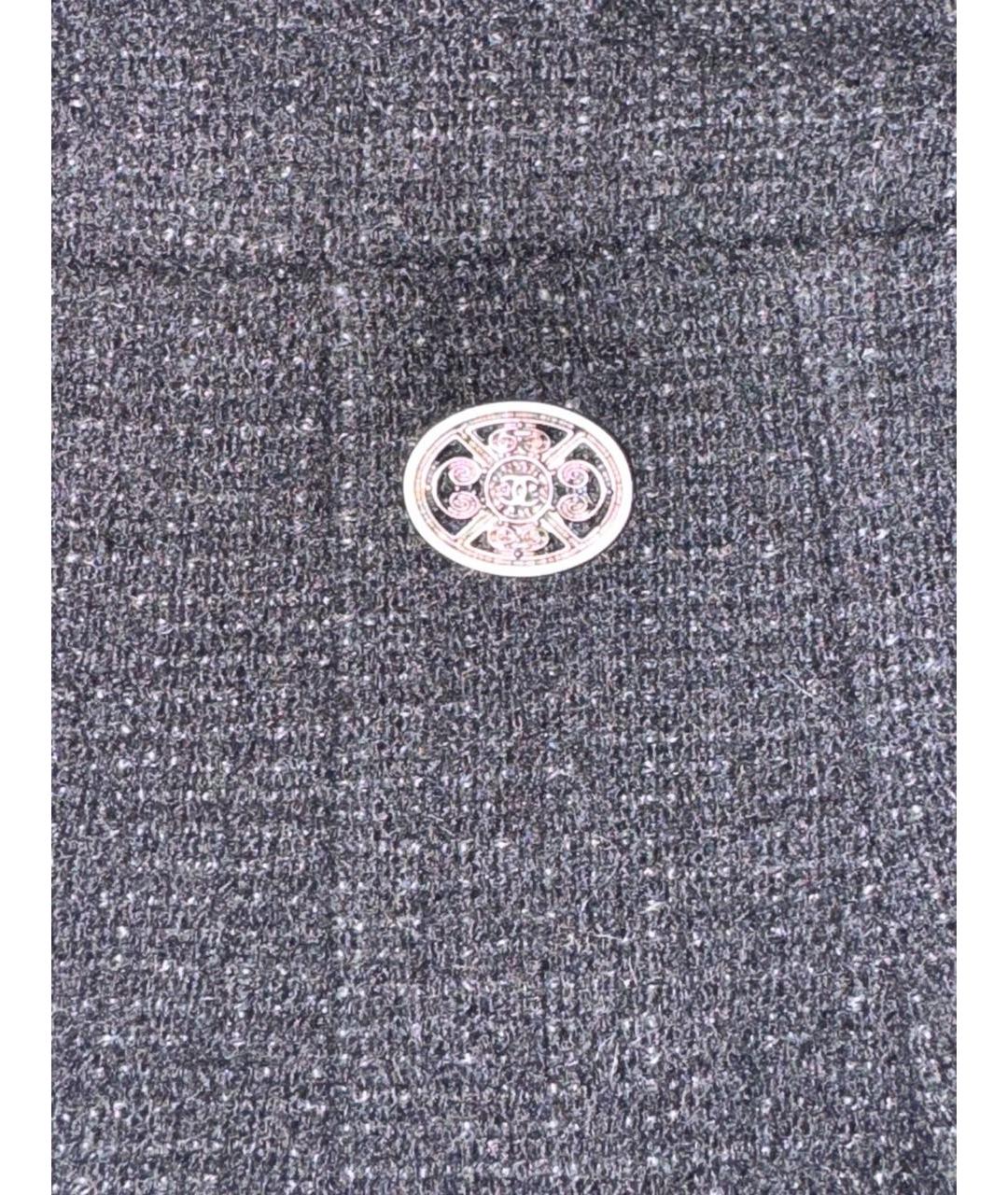 CHANEL Черная шерстяная юбка миди, фото 3