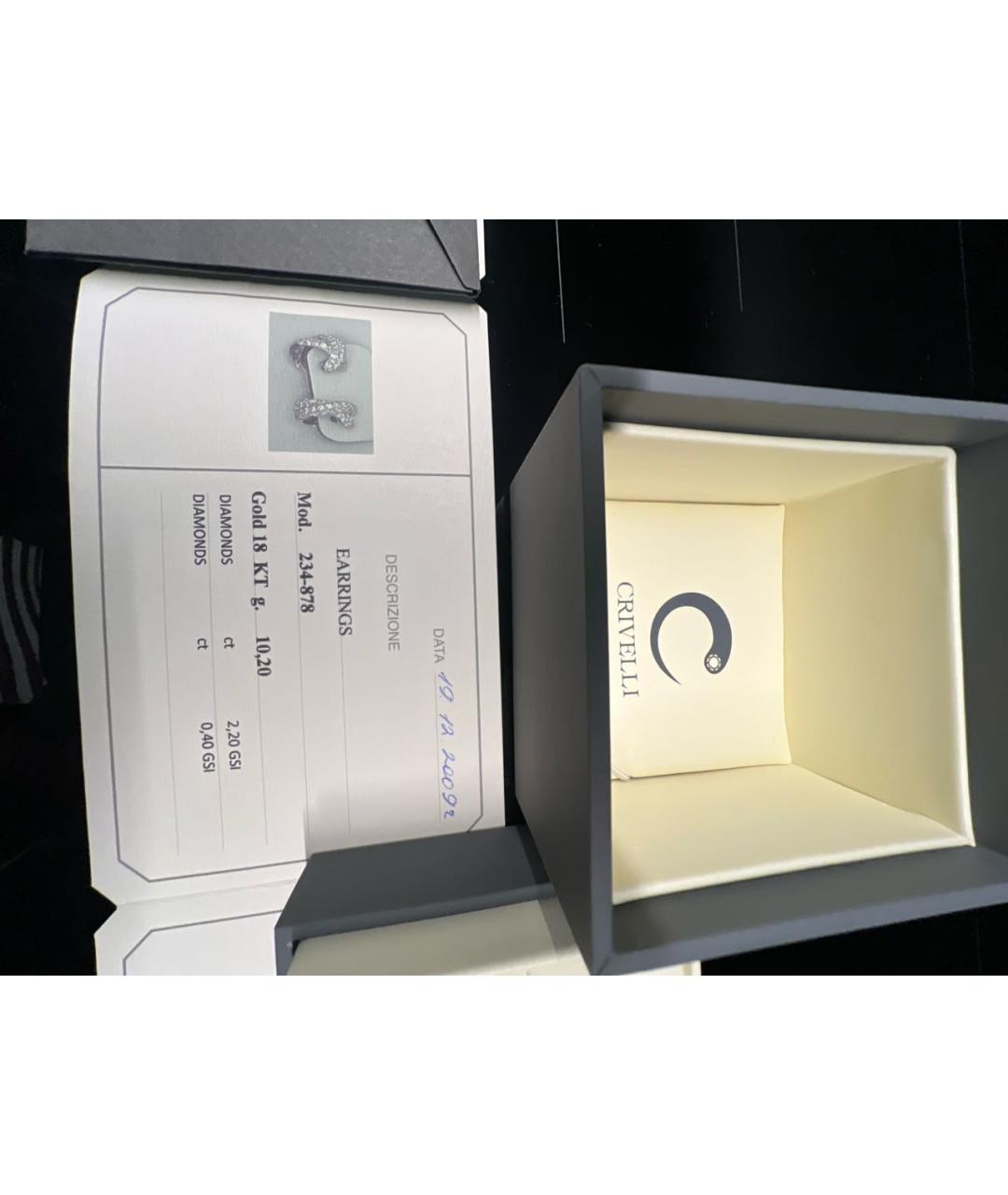 CRIVELLI Белые серьги из белого золота, фото 2