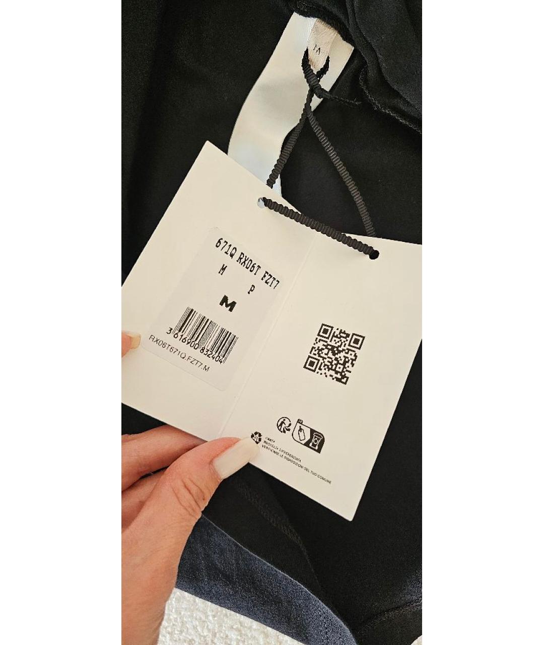 CELINE Черная хлопковая футболка, фото 5