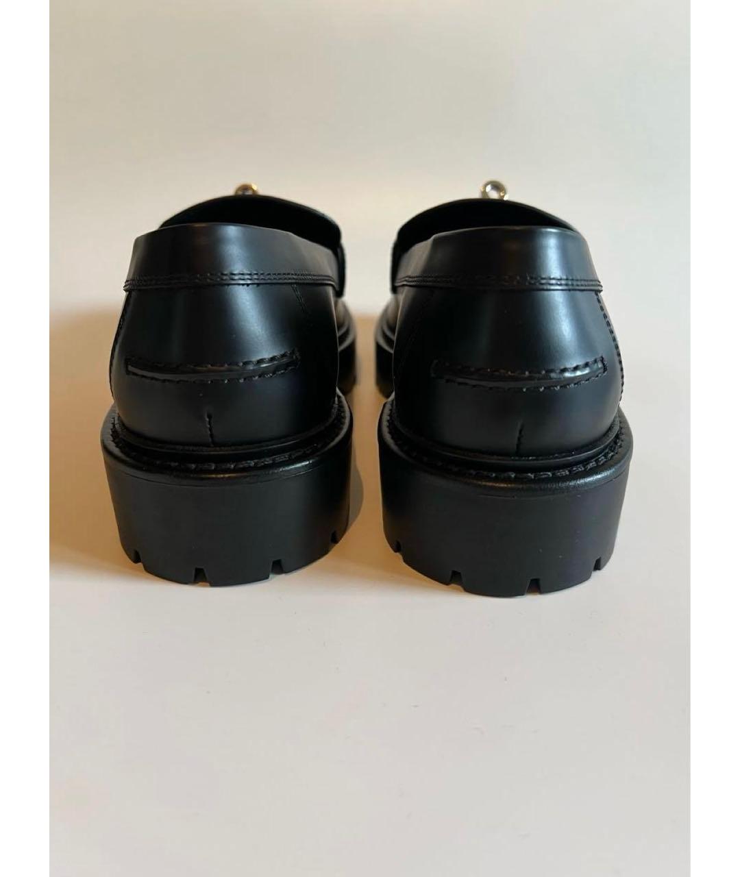 HERMES Черные кожаные лоферы, фото 4