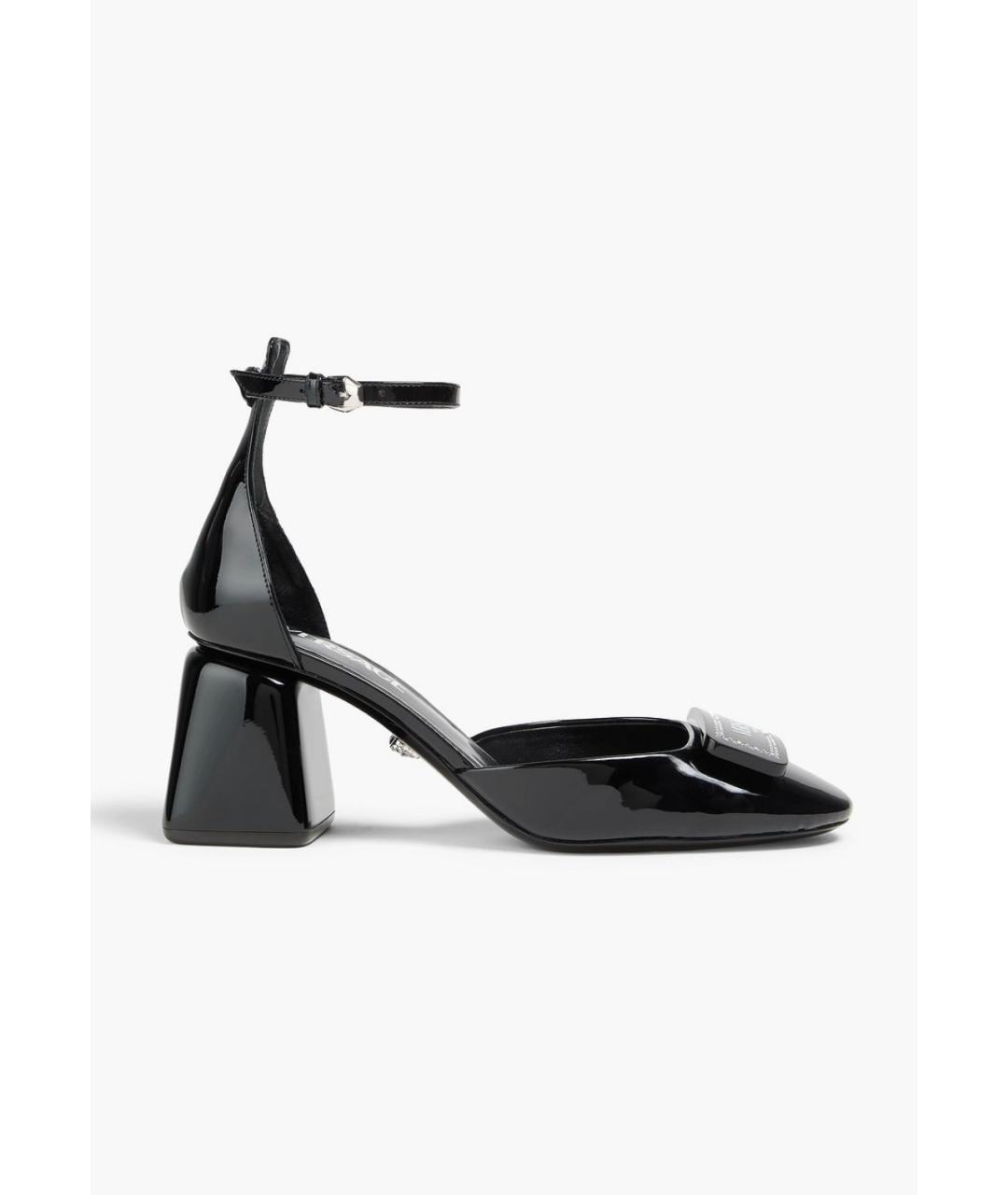 VERSACE Черные туфли из лакированной кожи, фото 5