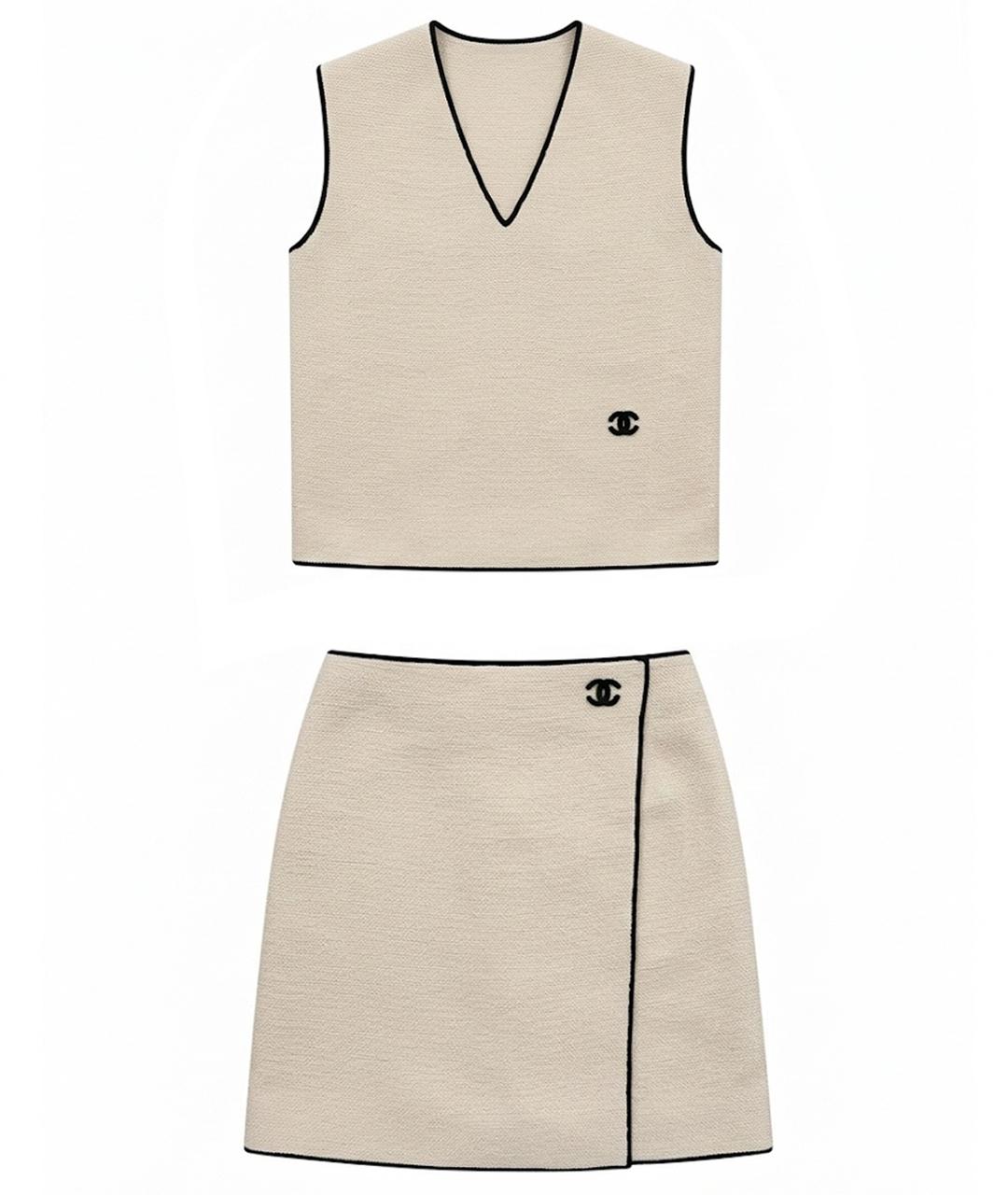 CHANEL Бордовый костюм с юбками, фото 1