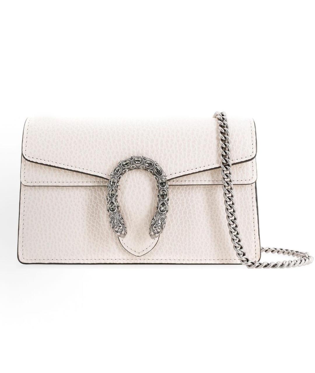 GUCCI Белая кожаная сумка через плечо, фото 4