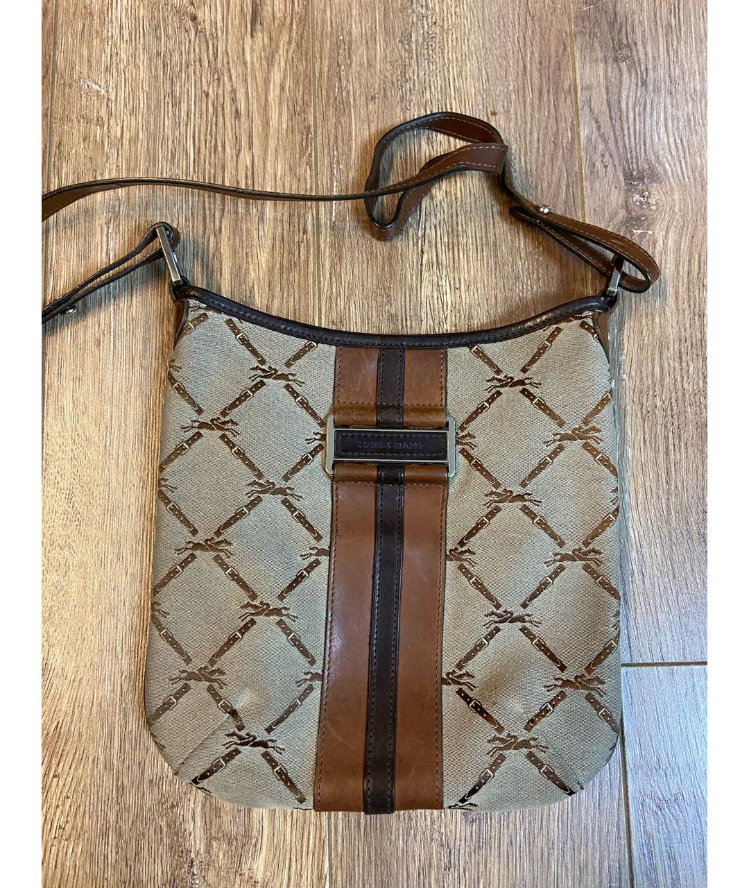 LONGCHAMP Коричневая кожаная сумка через плечо, фото 9