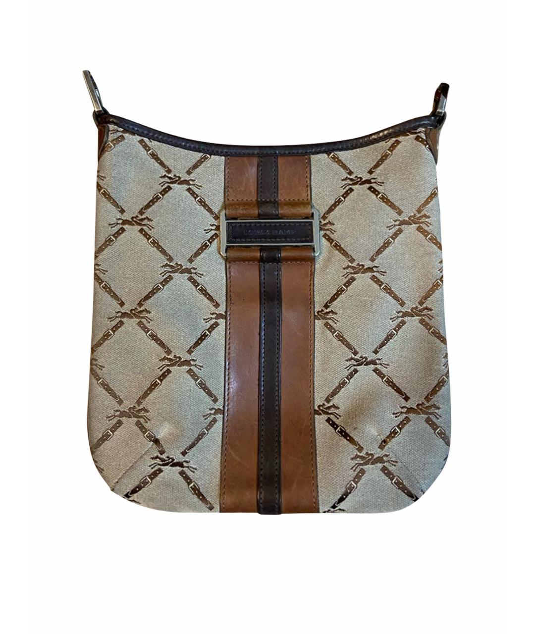 LONGCHAMP Коричневая кожаная сумка через плечо, фото 1