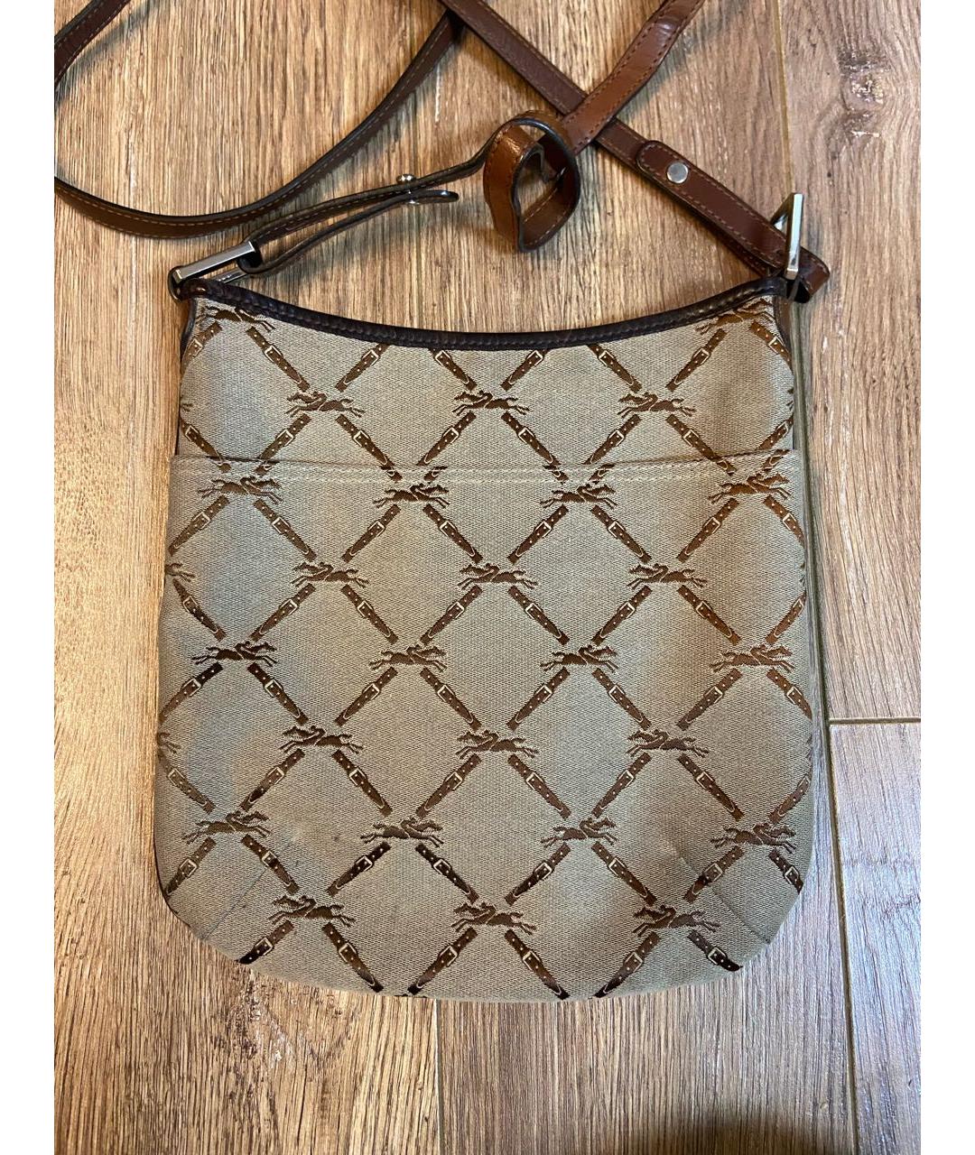 LONGCHAMP Коричневая кожаная сумка через плечо, фото 2