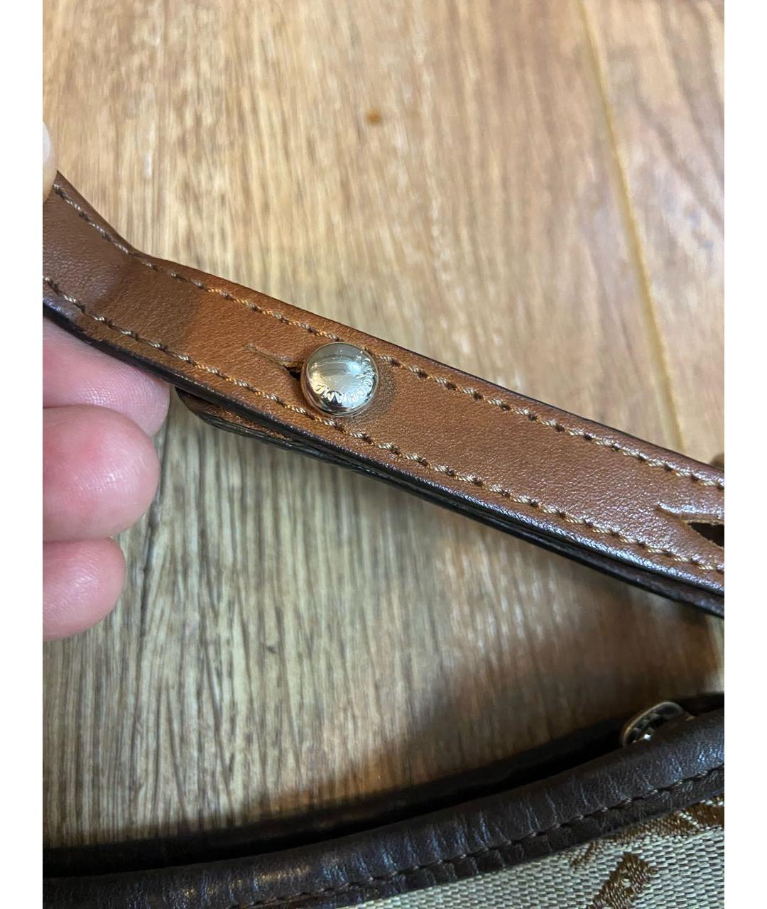 LONGCHAMP Коричневая кожаная сумка через плечо, фото 7