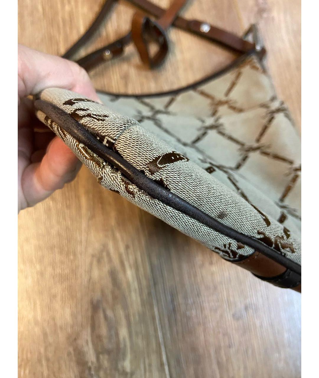 LONGCHAMP Коричневая кожаная сумка через плечо, фото 6