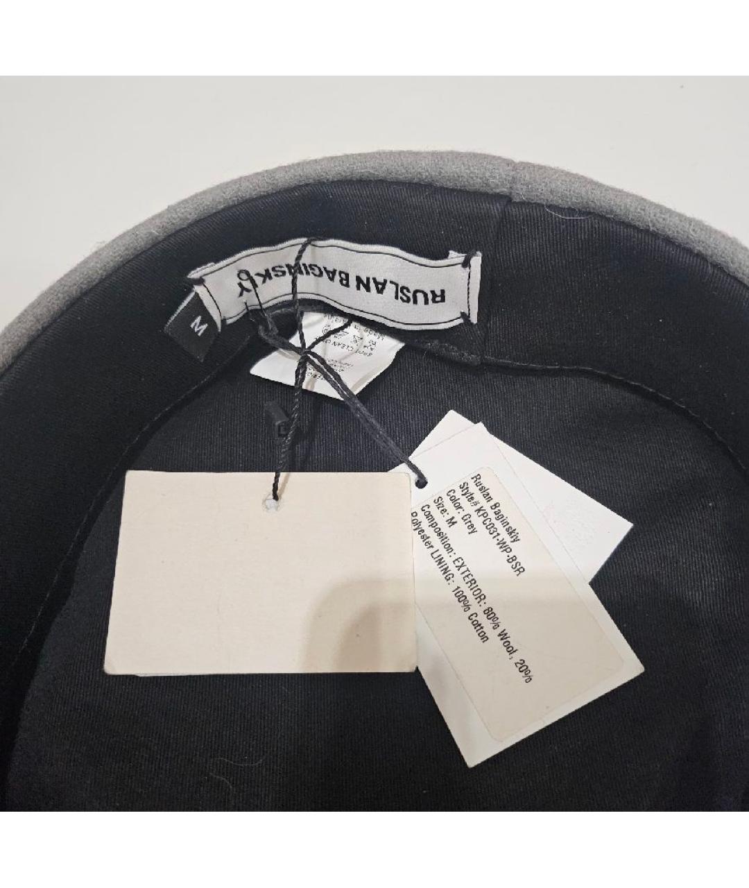 RUSLAN BAGINSKIY Серая шерстяная кепка, фото 5