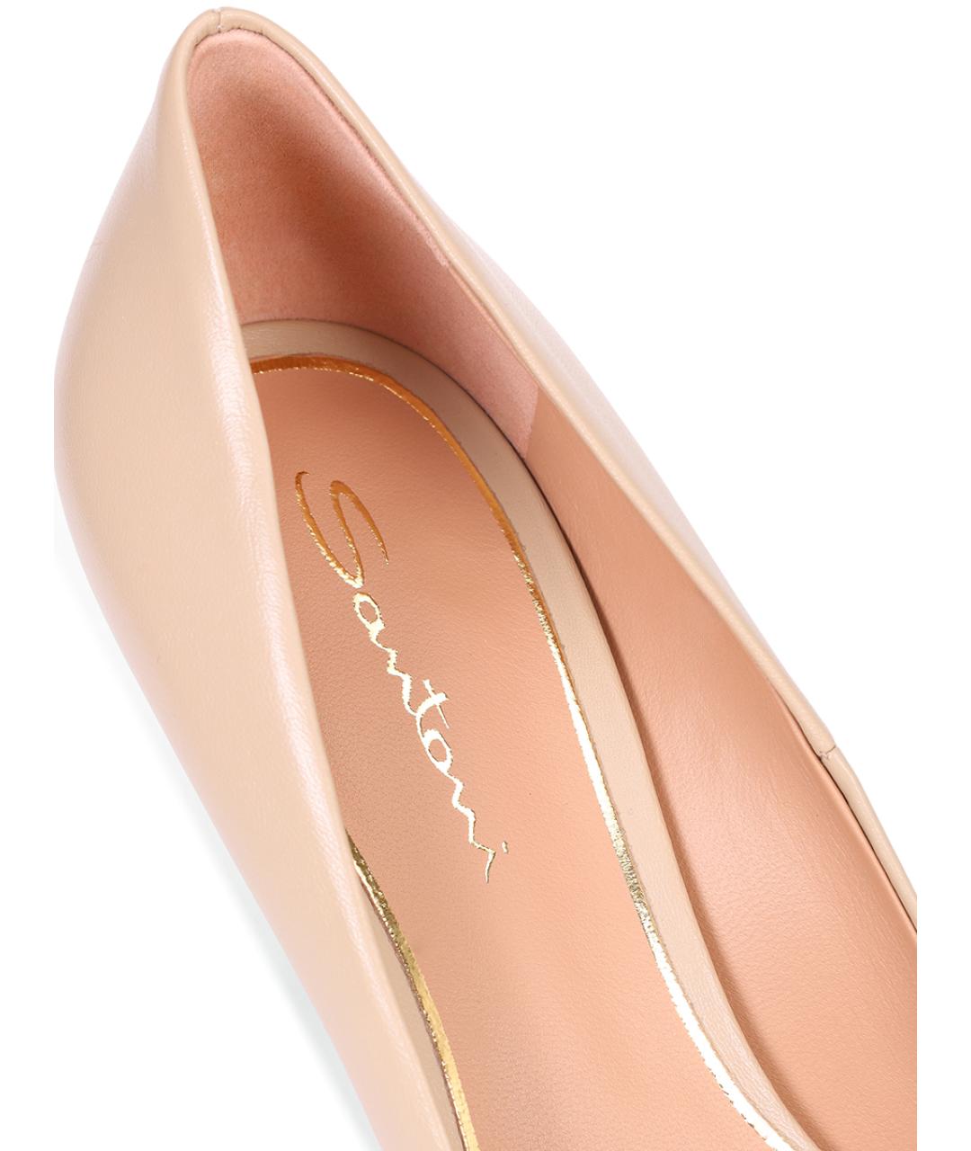 SANTONI Бежевые туфли, фото 5