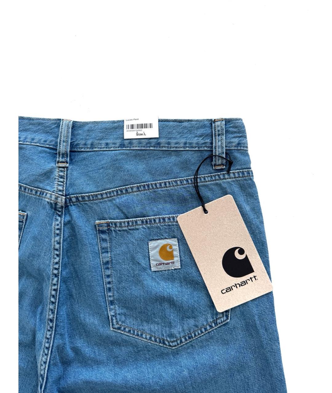 CARHARTT WIP Синие хлопковые прямые джинсы, фото 5