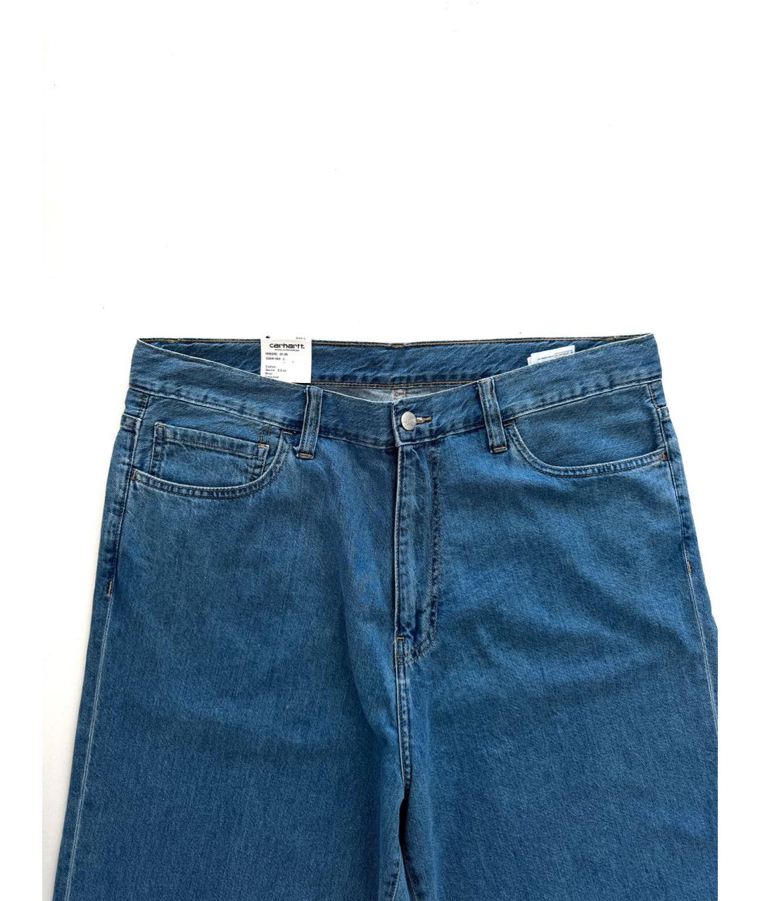 CARHARTT WIP Синие хлопковые прямые джинсы, фото 3