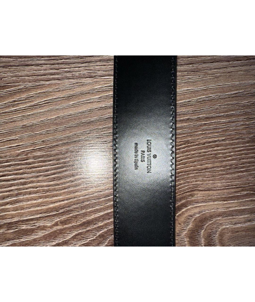 LOUIS VUITTON Темно-синий замшевый ремень, фото 3