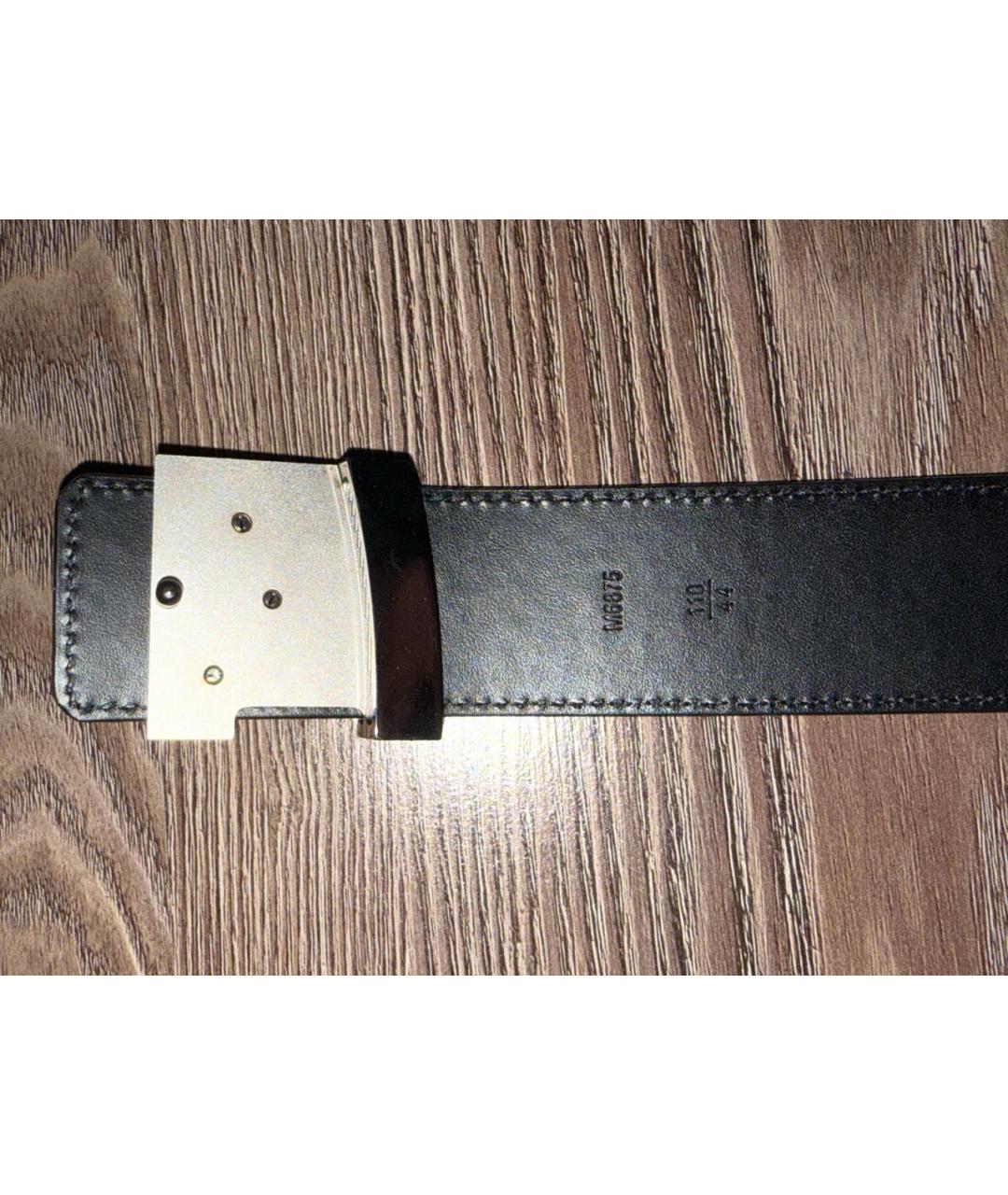 LOUIS VUITTON Темно-синий замшевый ремень, фото 4