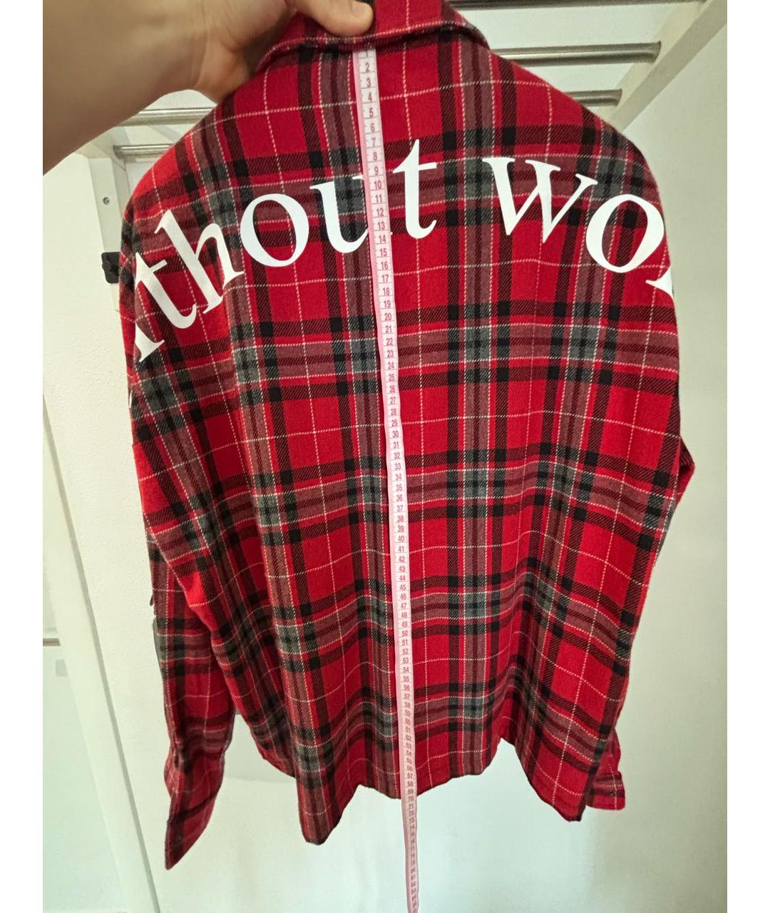 DIEGO M Красная шерстяная кэжуал рубашка, фото 5
