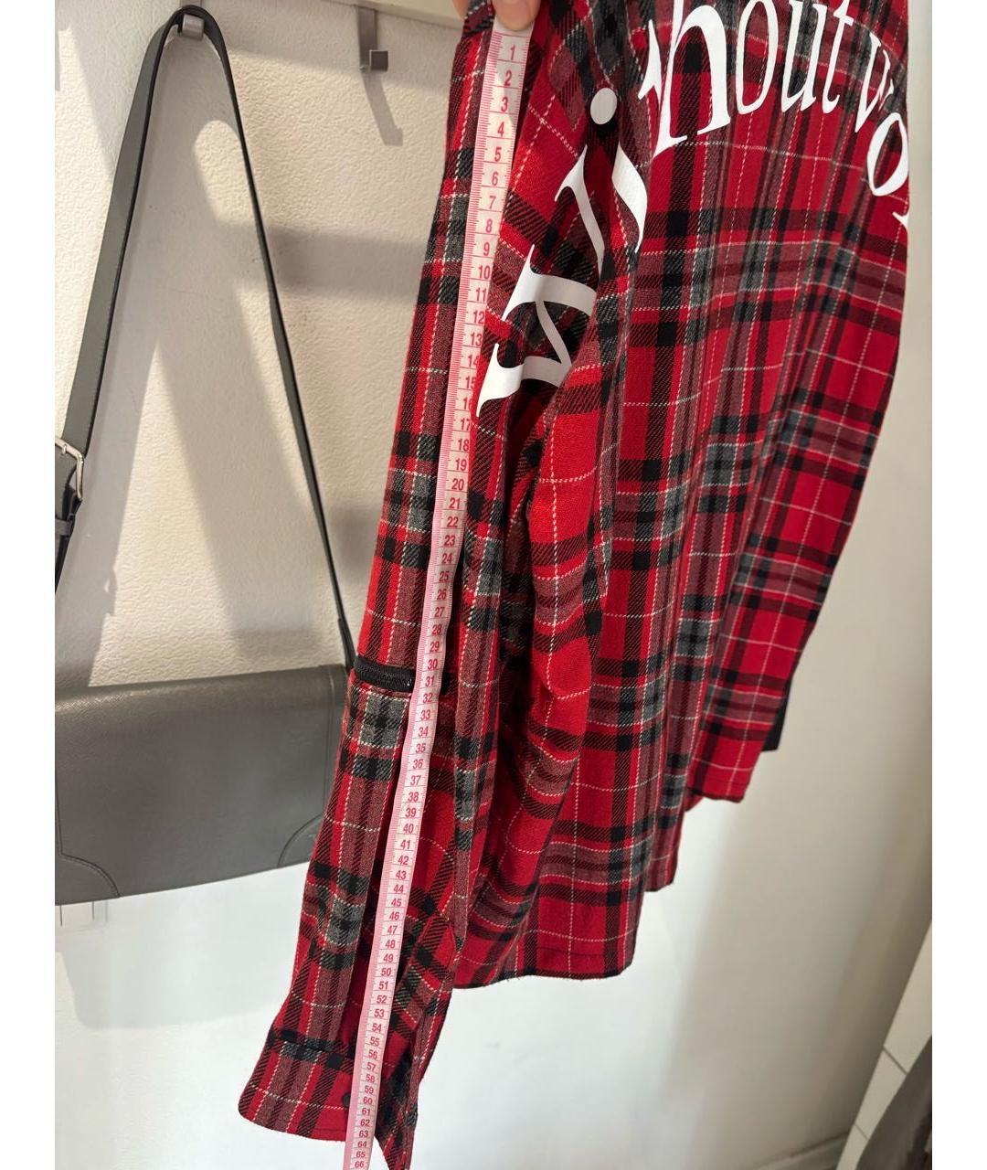 DIEGO M Красная шерстяная кэжуал рубашка, фото 6