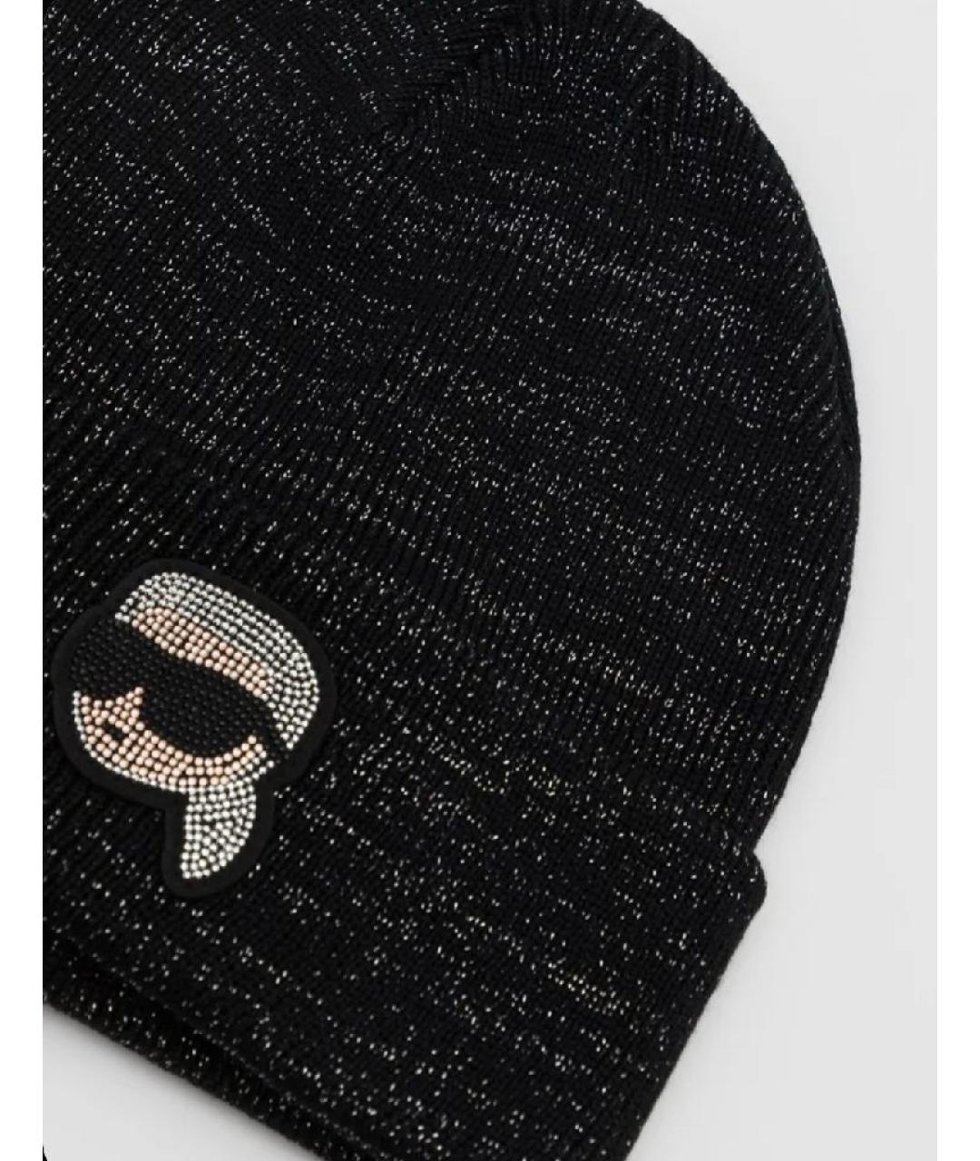 KARL LAGERFELD Черная шапка, фото 2