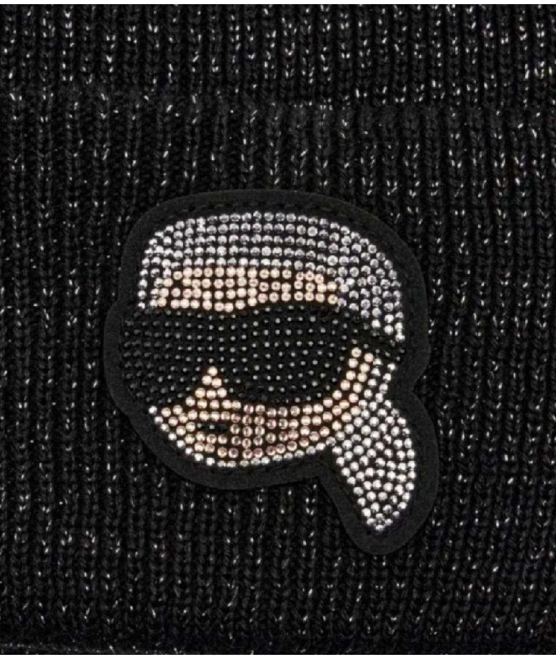 KARL LAGERFELD Черная шапка, фото 4