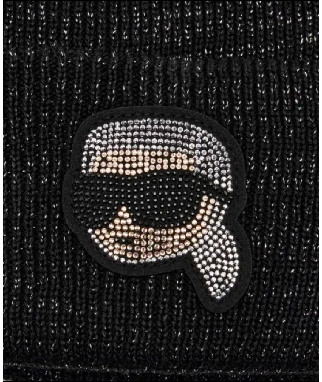 KARL LAGERFELD Черная шапка, фото 4