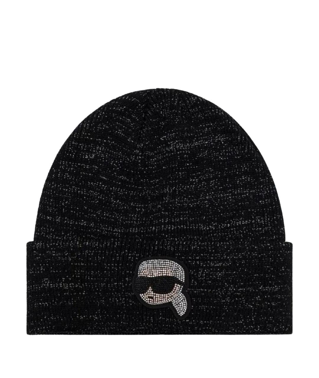 KARL LAGERFELD Черная шапка, фото 1