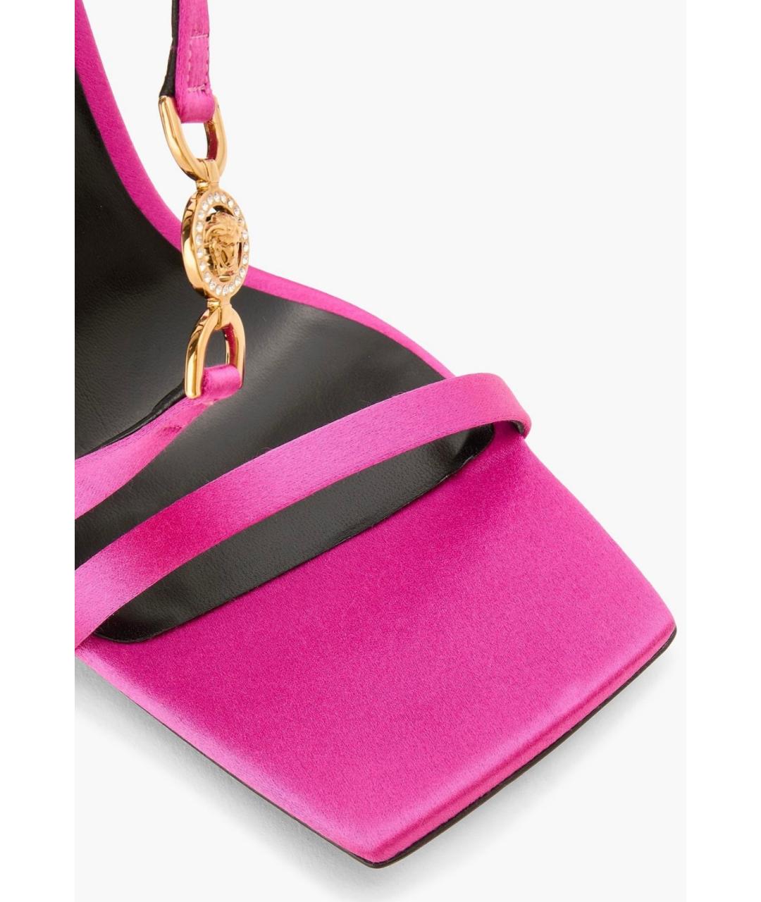 VERSACE Фуксия текстильные босоножки, фото 4
