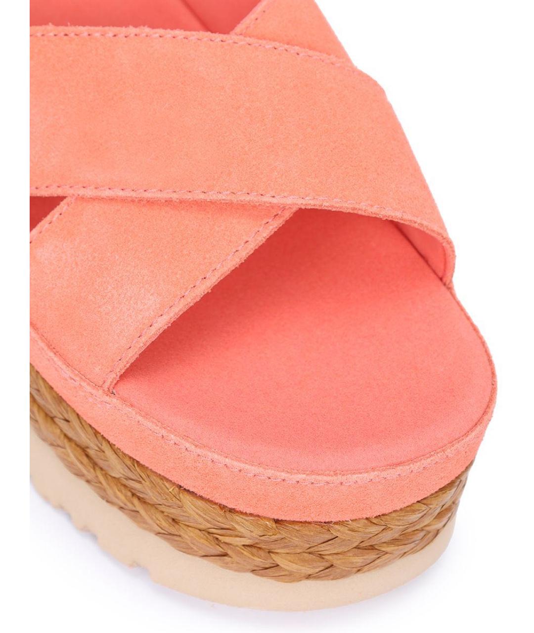 UGG AUSTRALIA Коралловые замшевые сандалии, фото 3