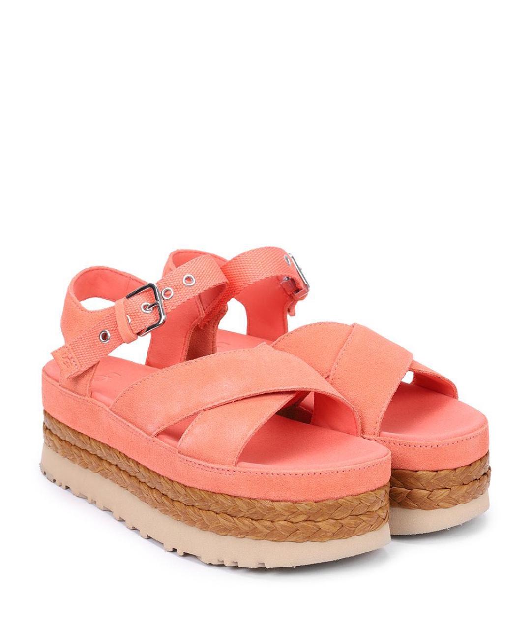 UGG AUSTRALIA Коралловые замшевые сандалии, фото 2