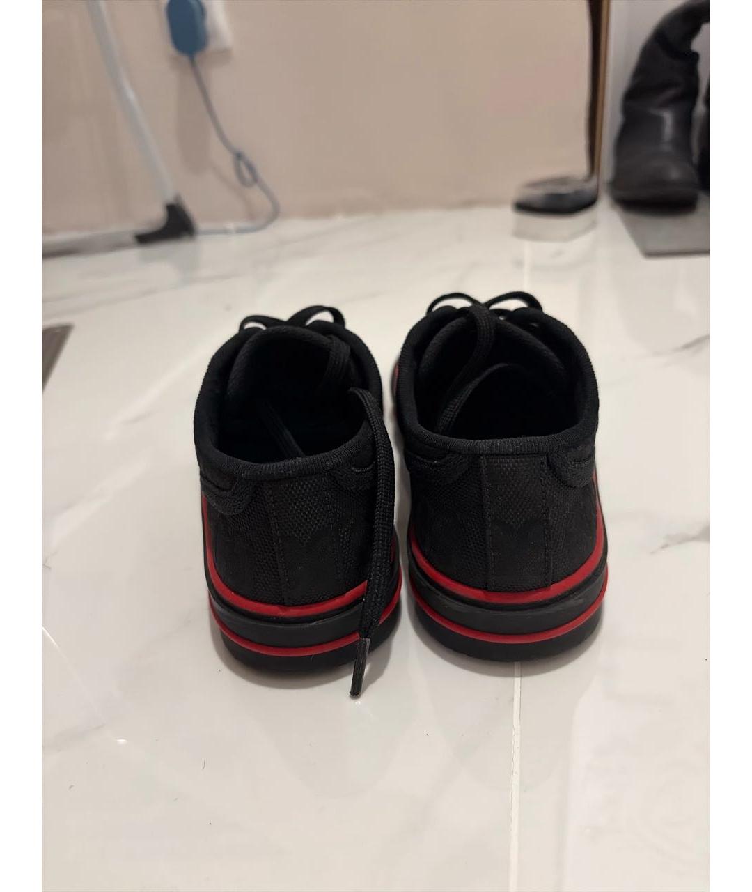 GUCCI Черные текстильные кеды, фото 4