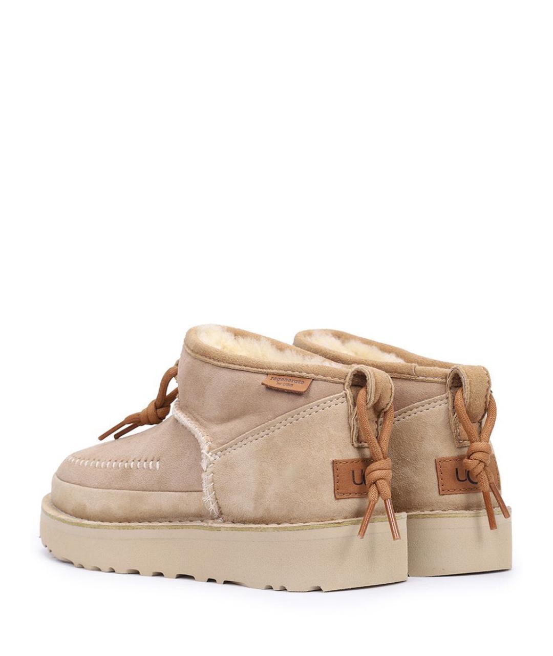 UGG AUSTRALIA Бежевые нубуковые ботинки, фото 4